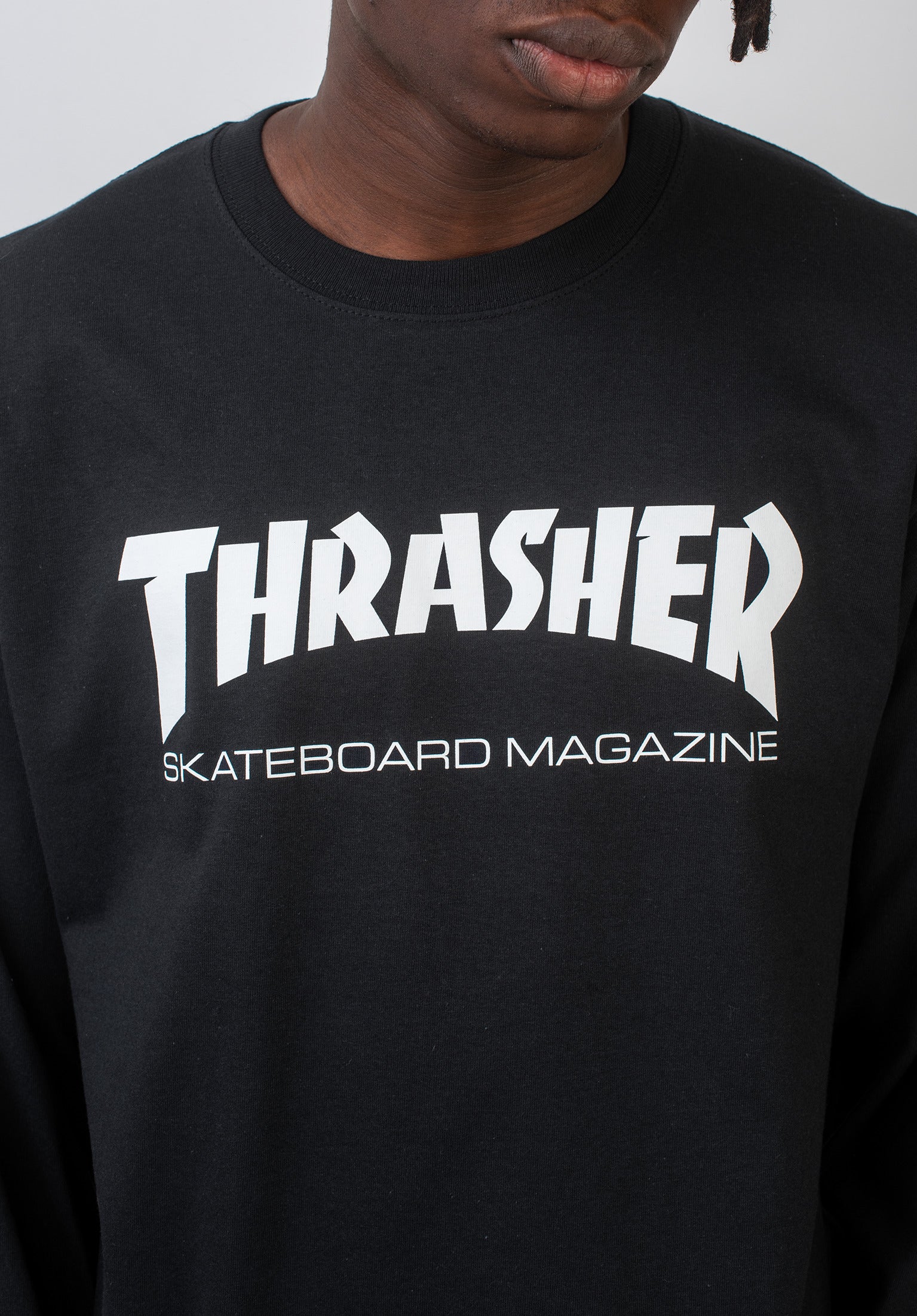 Skate Mag L S Thrasher T shirt manches longues en black pour Homme