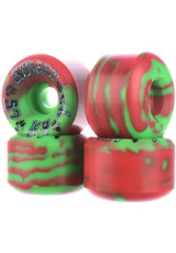 K-9 80's Street Wheels 95a red - green swirl Oberansicht