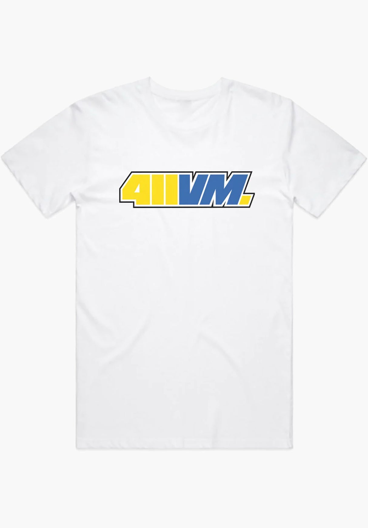 411VM Logo (Yellow/Blue) white Vorderansicht