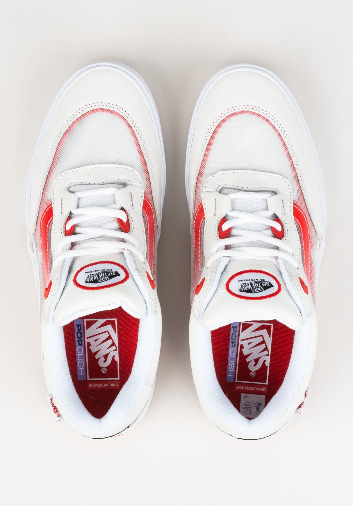 Wayvee leather-truewhite-red Close-Up2