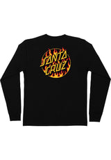 Thrasher Flame Dot L/S black Rückenansicht