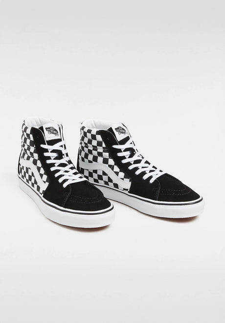 Sk8-Hi checkerboard-black-white Rueckenansicht