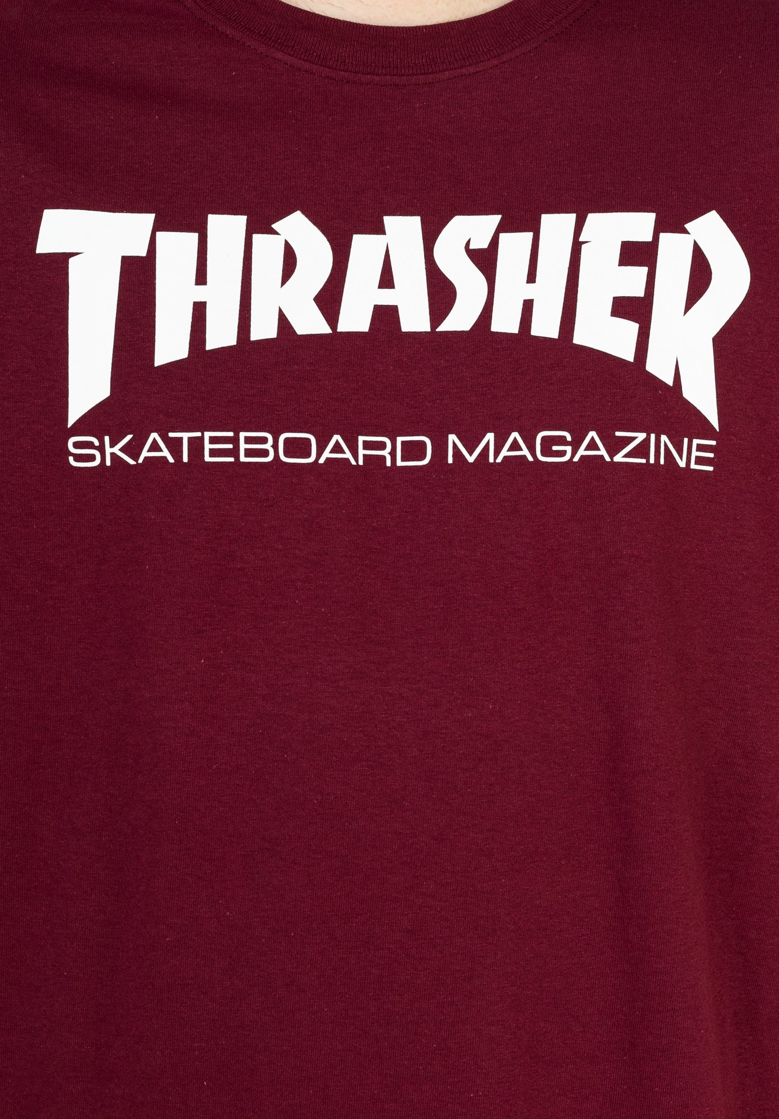 Maroon thrasher shirt womens best sale