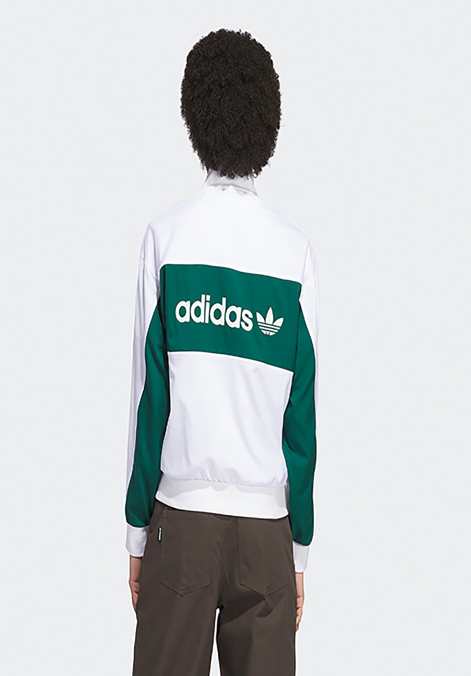 Green white adidas jacket online