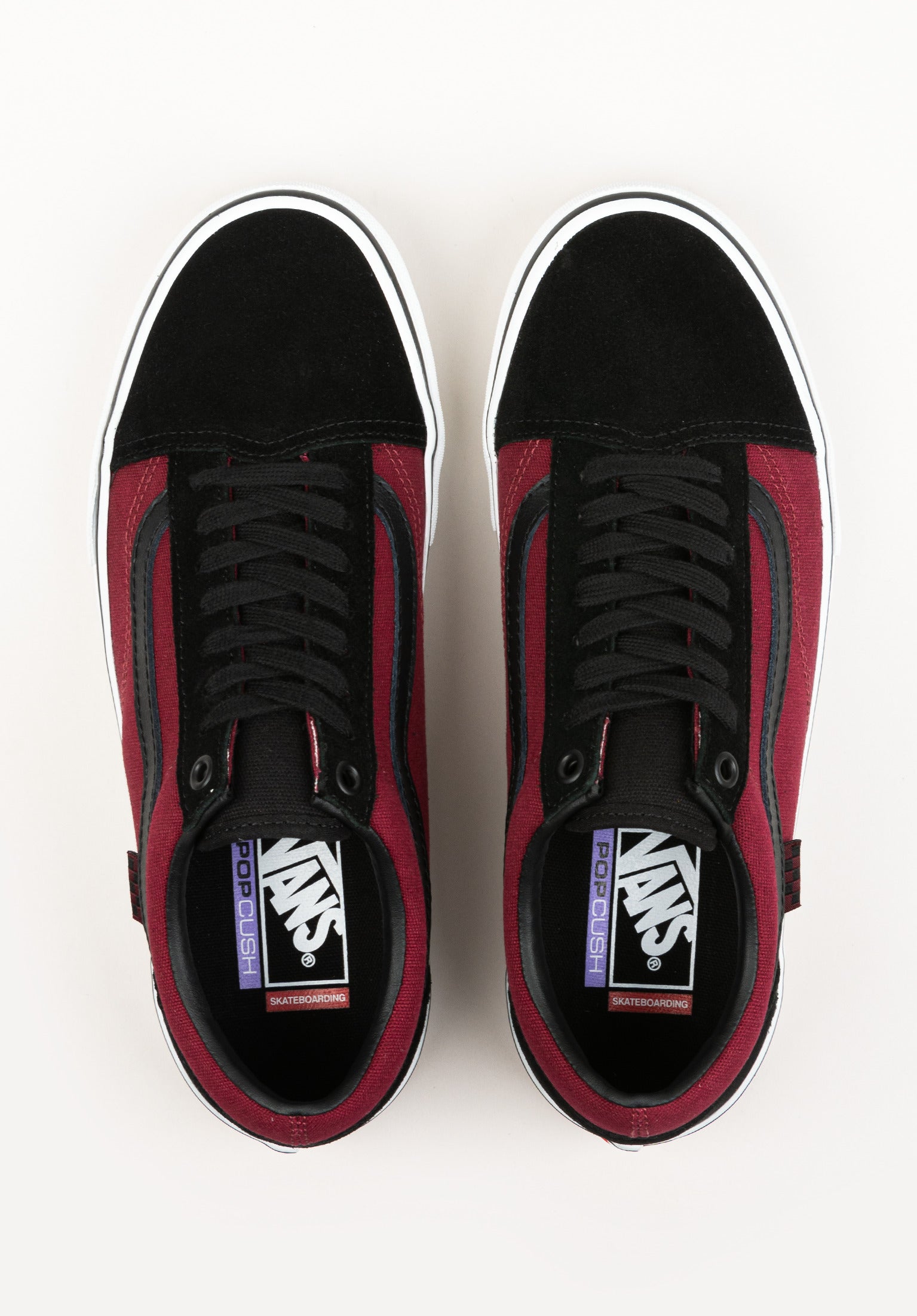 Maroon and black old skool vans hotsell