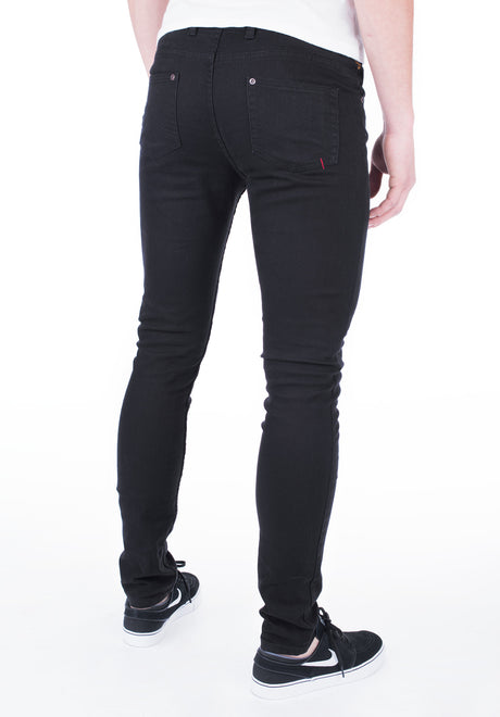 Skinny Fit black-black Rueckenansicht