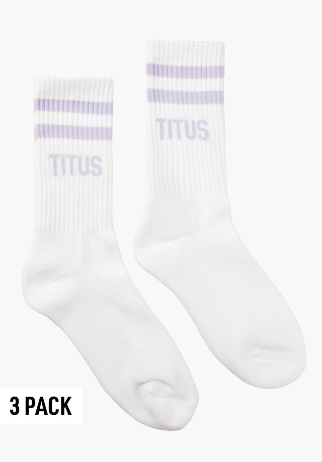 Socks 3 Pack white-lightlilac Vorderansicht