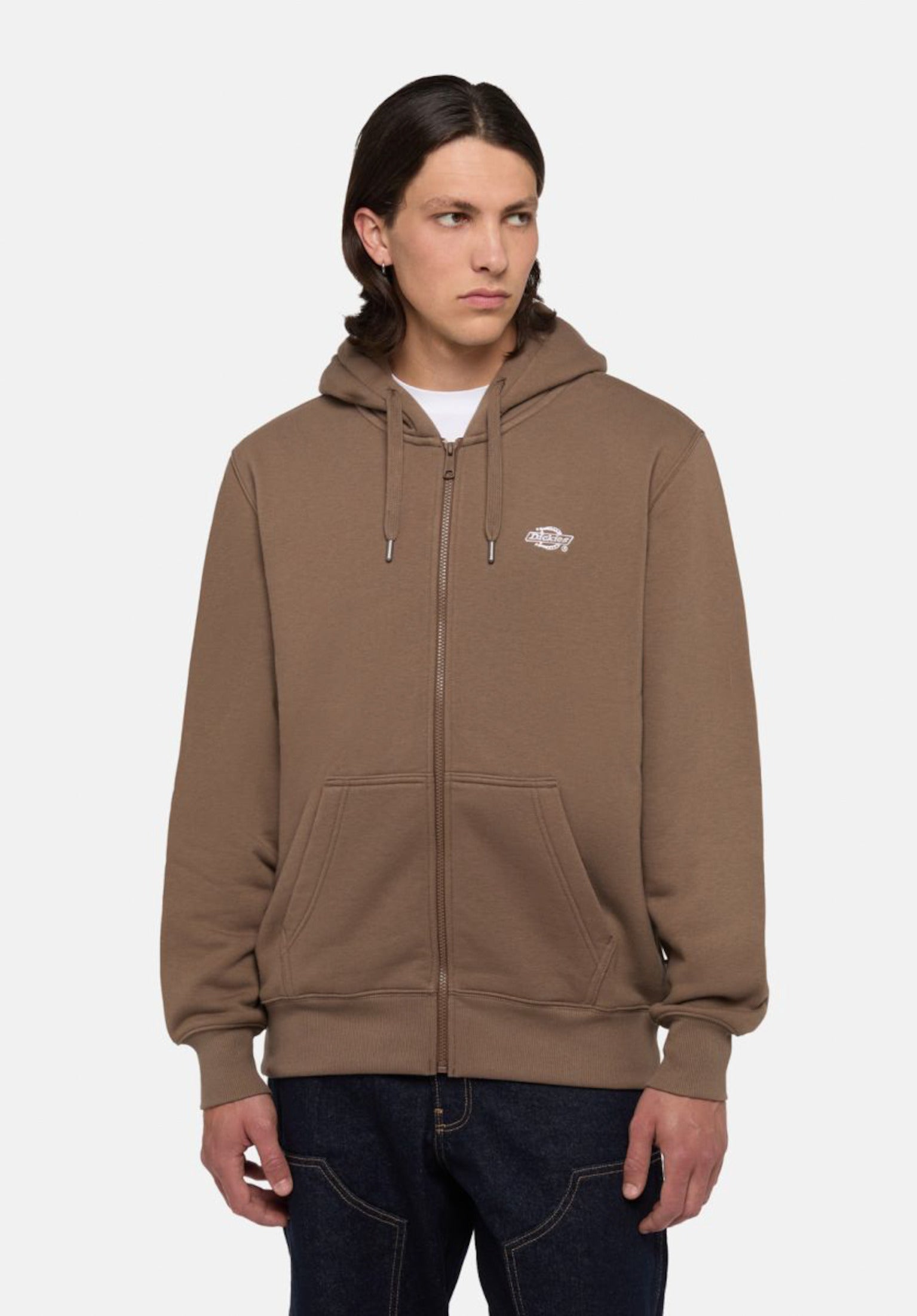 Summerdale Zip Through Dickies Zip Hoodie in mushroom for c TITUS