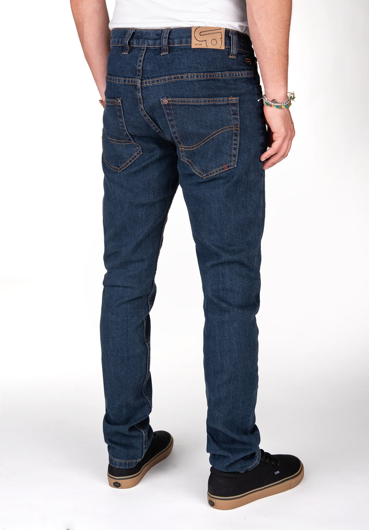 Taper Fit rawblue-denim Rueckenansicht