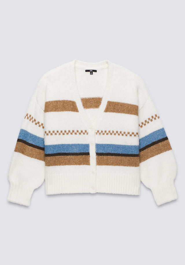 Valerie Stripe Cardigan marshmallow Vorderansicht