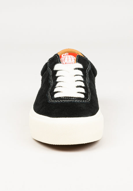 VM001 Suede Low black-white Rueckenansicht