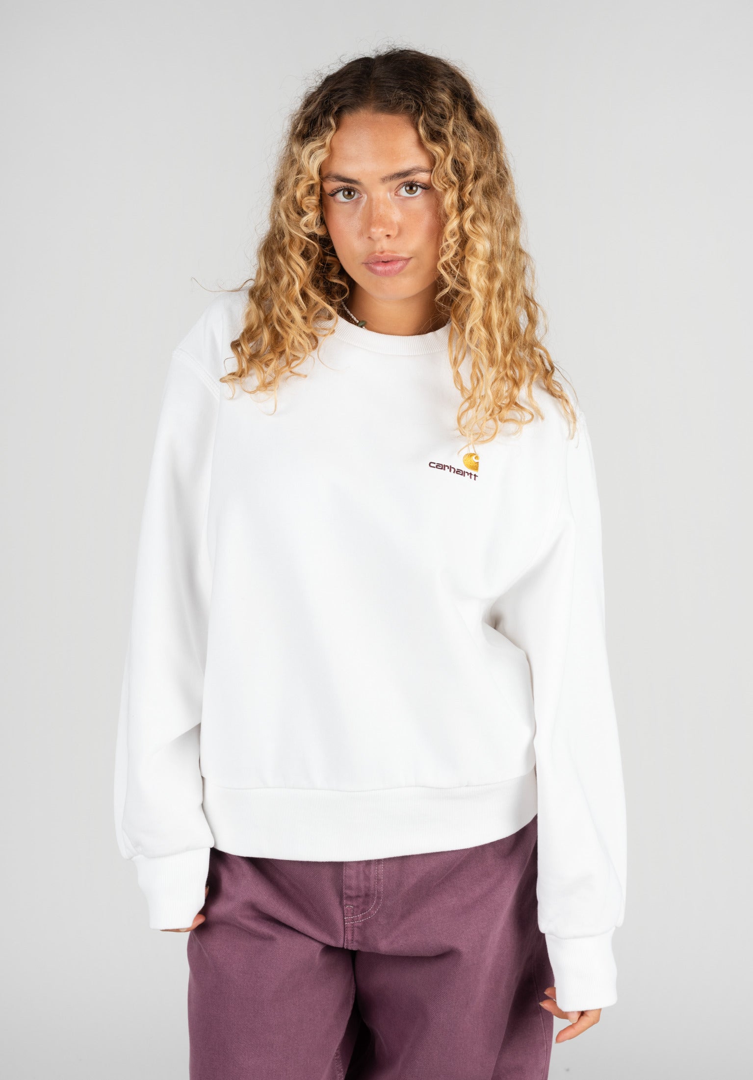 W American Script Carhartt WIP Sweatshirt in white for Women TITUS