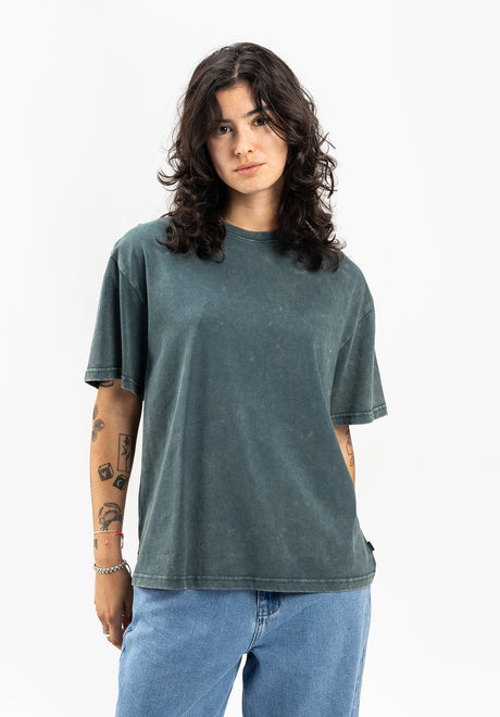 W Essential Tee bluefaded Rueckenansicht