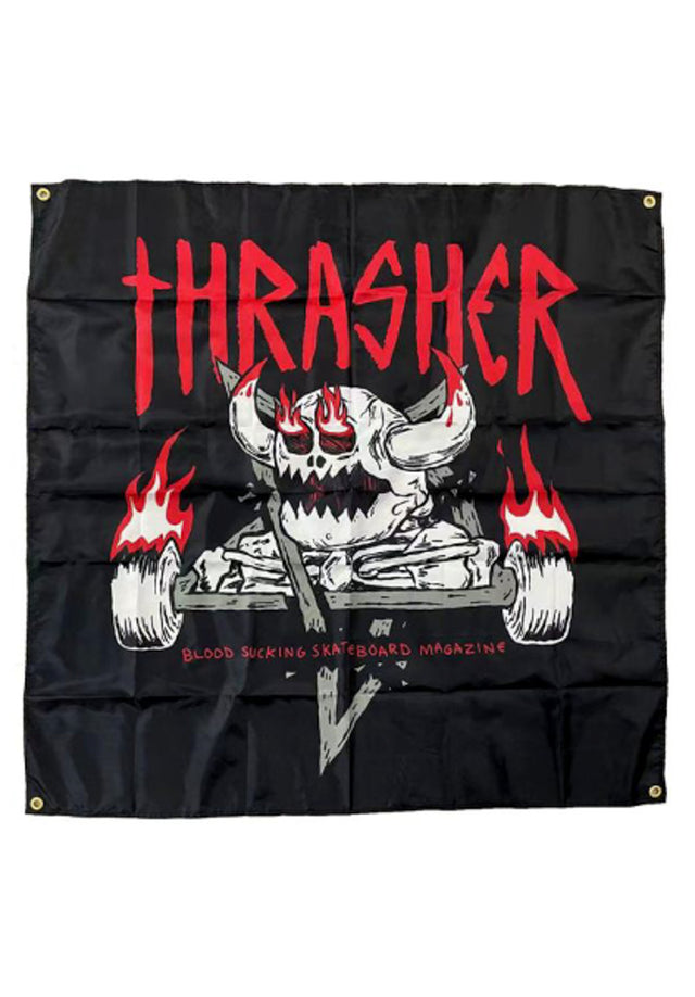 x Thrasher Monster-Gram Flag black Vorderansicht