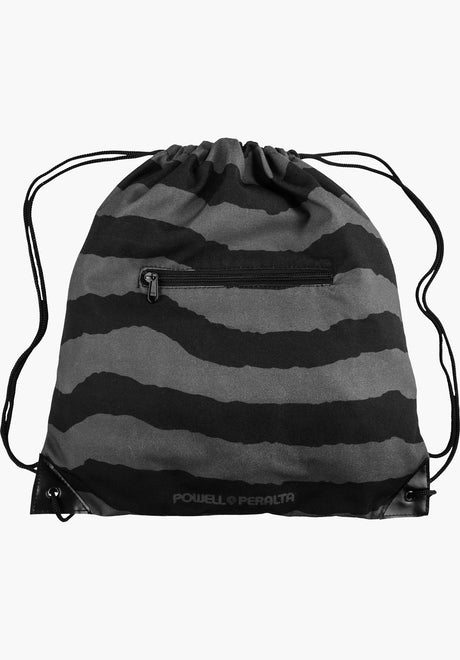 Ripper Drawstring Bag w/ Zipper Pocket black Rueckenansicht