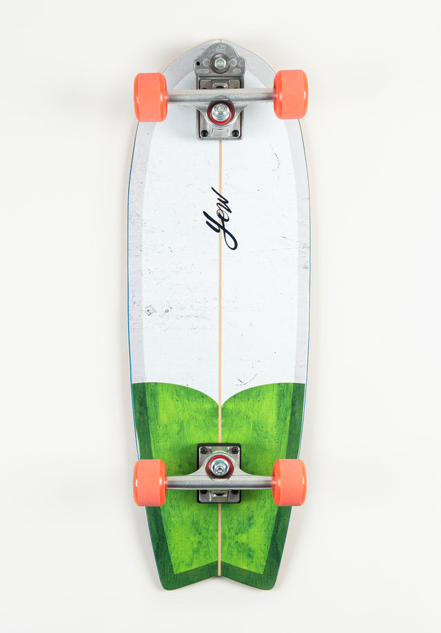 Eisbach 30" Surfskate white-green Vorderansicht