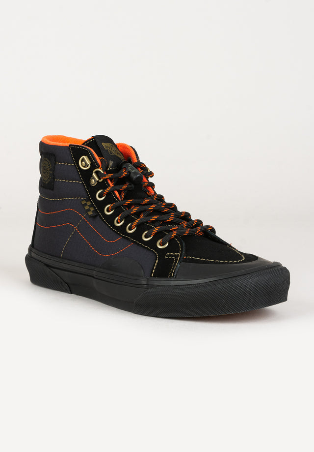 x Spitfire SK8-HI spitfireblack-flame Vorderansicht