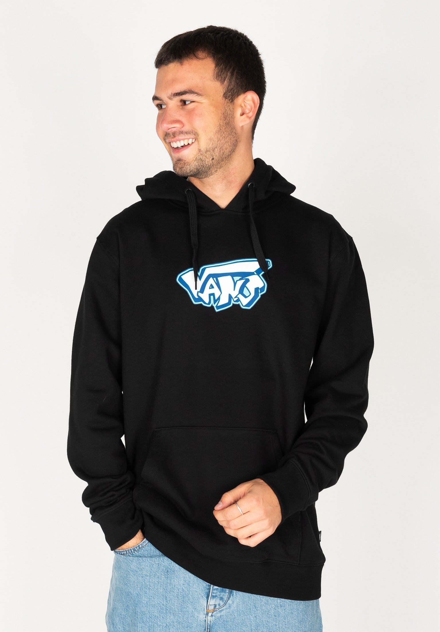 Retro Drop Vans Hoodie in black for Men TITUS