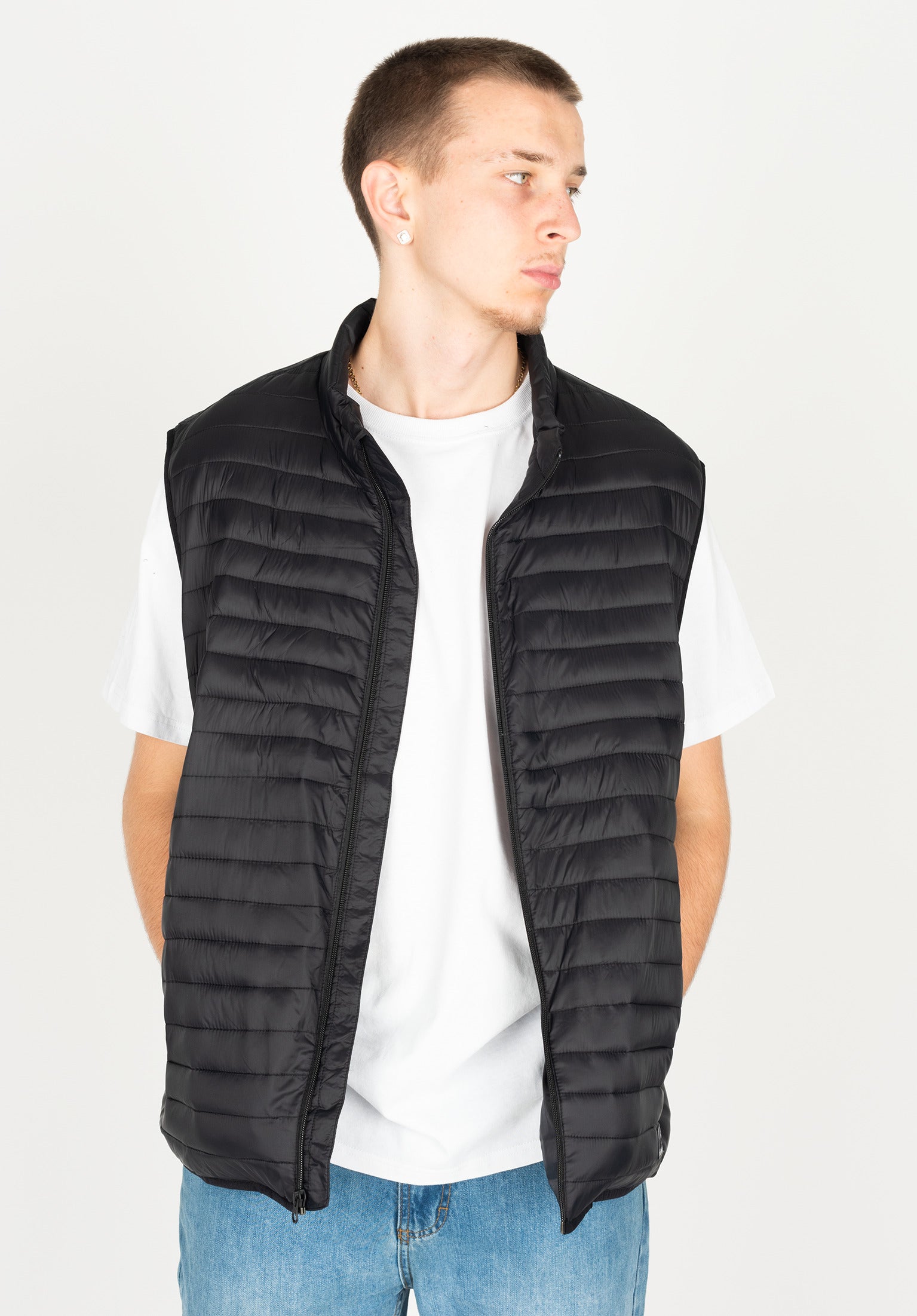 Scaly Sleeveless Quiksilver Veste sans manches en black pour Homme