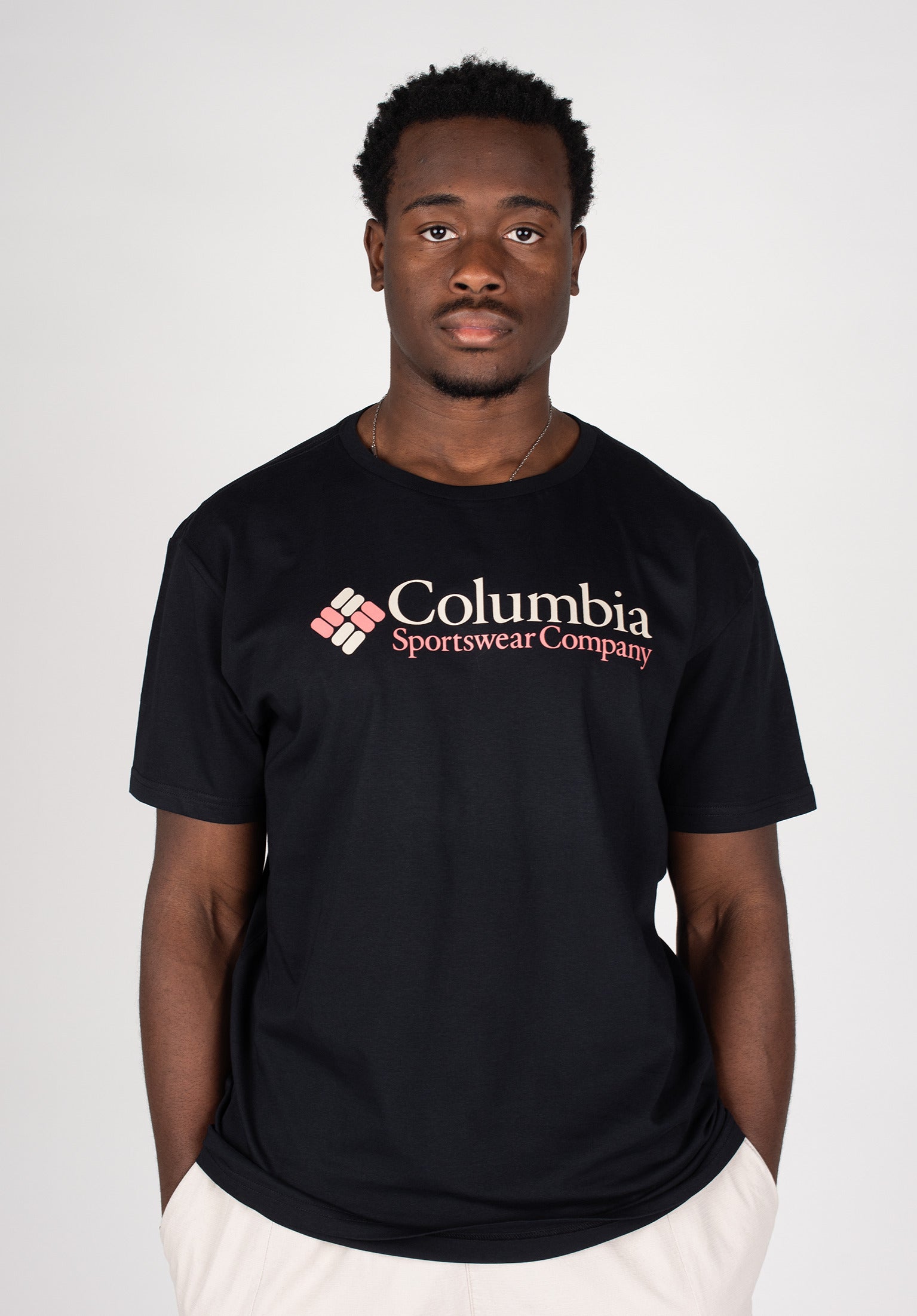 CSC Basic Logo Columbia T Shirt in black cscretrologo for Men TITUS