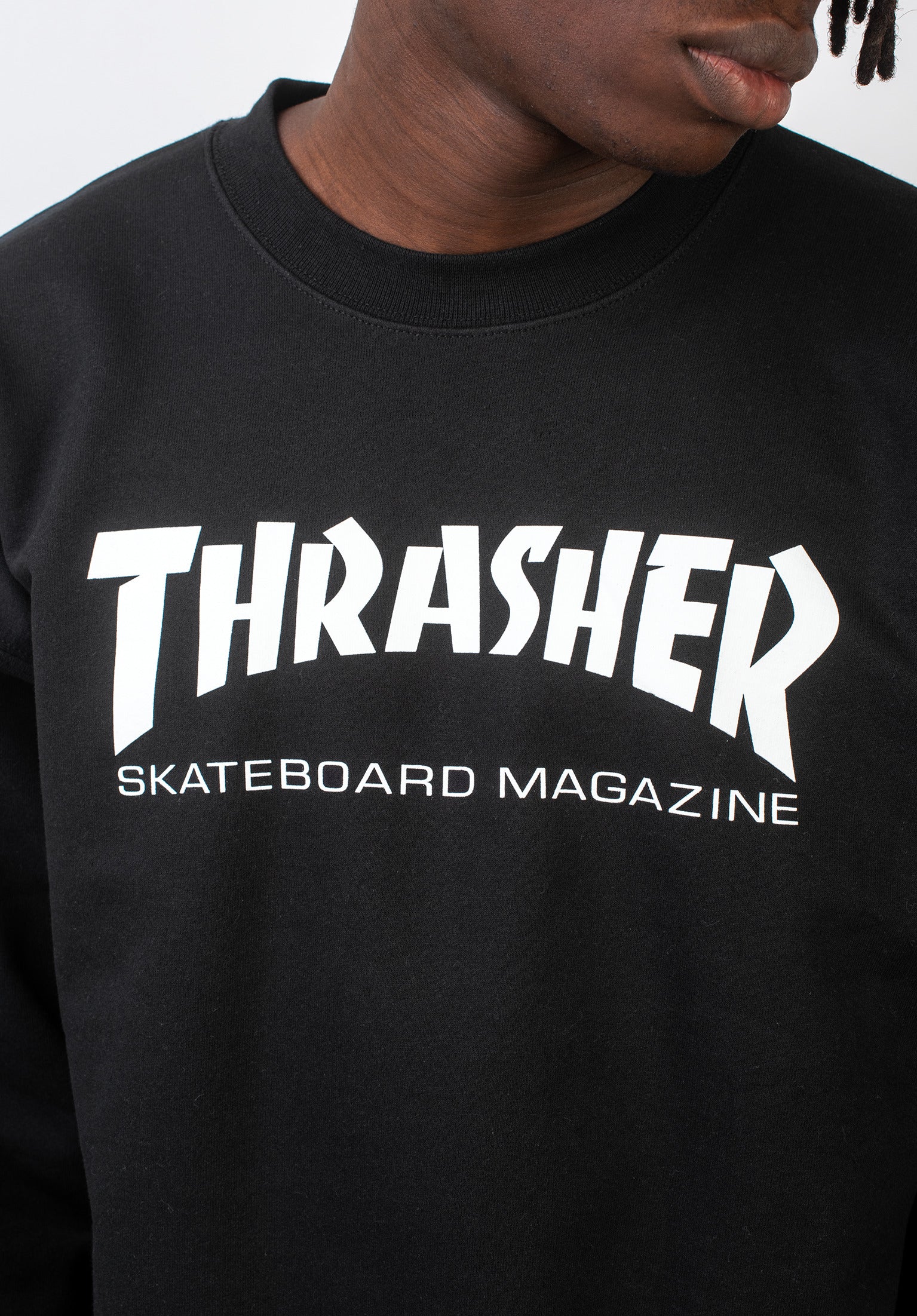 Black cheap thrasher crewneck