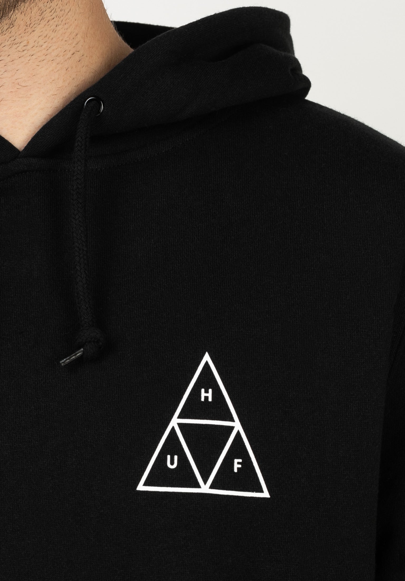 Triple Triangle HUF Hoodie in black for Men – TITUS