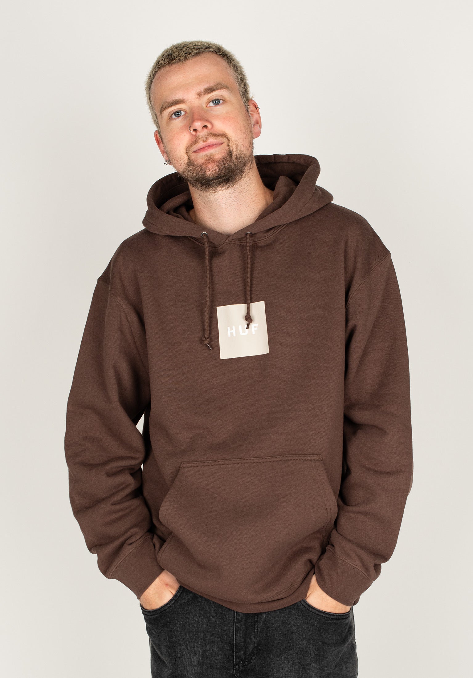 Set Box HUF Hoodie in coffee for c TITUS