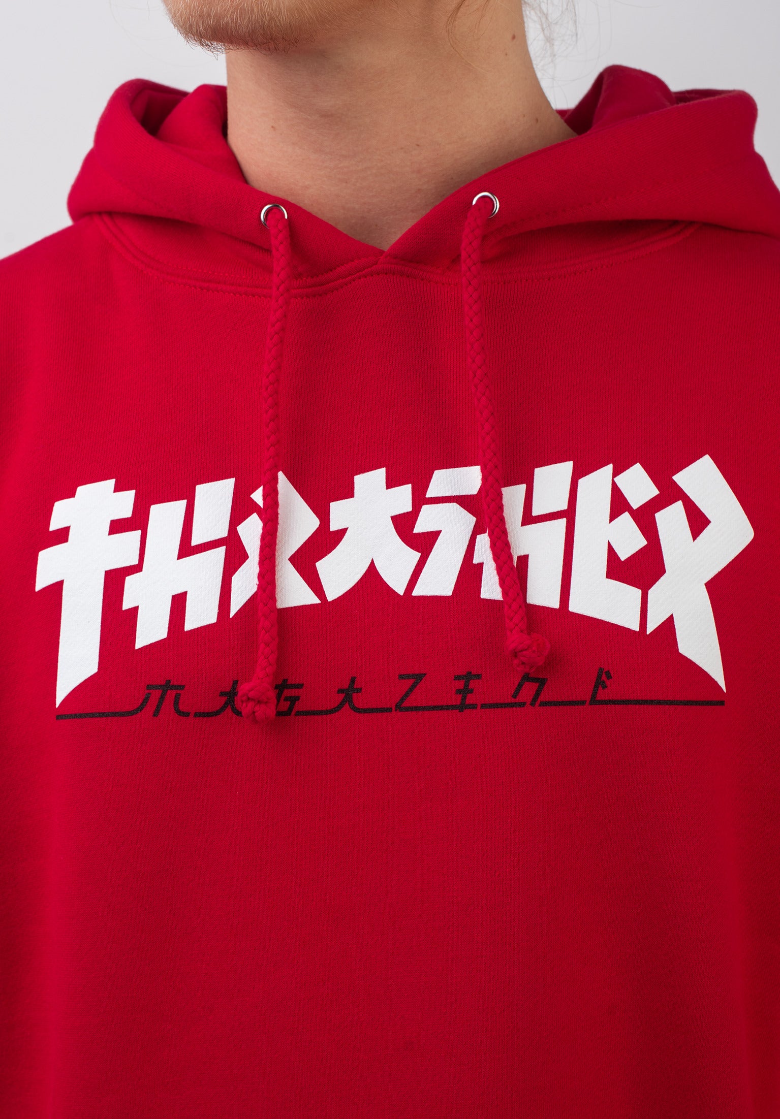 White and red thrasher hoodie sale